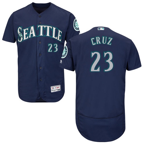 Mariners #23 Nelson Cruz Navy Blue Flexbase Authentic Collection Stitched MLB Jersey